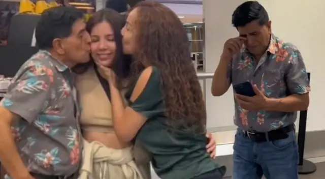 Janet Barboza y Nílver Huárac acompañan a su hija Antonella y la despiden en aerouerto. Janet Barboza y Nílver Huárac acompañan a su hija Antonella y la despiden en aerouerto.