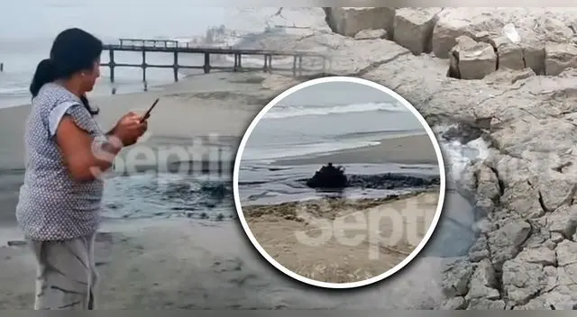 Playa de Chancay en alerta tras fenómeno en la tierra. Playa de Chancay en alerta tras fenómeno en la tierra.