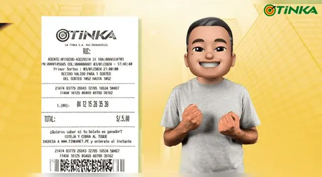 Ganador de la Tinka, en Comas, revela que solo invirtió 5 soles.