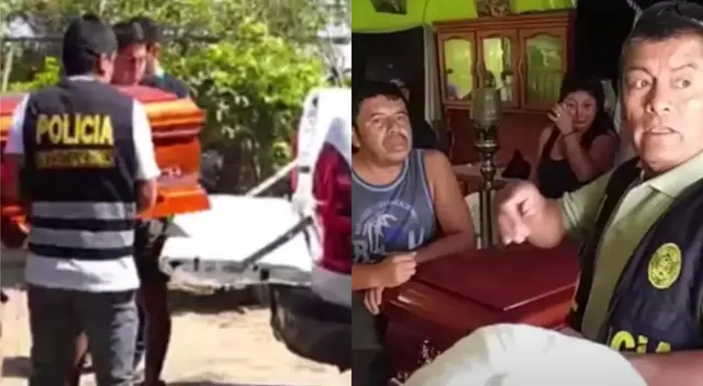 Entre lágrimas, los familiares no podían creer que la Policía se estaba llevando el ataúd con el cadáver.