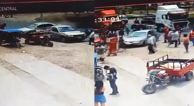 Durante su fuga, chocó contra varios vehículos.