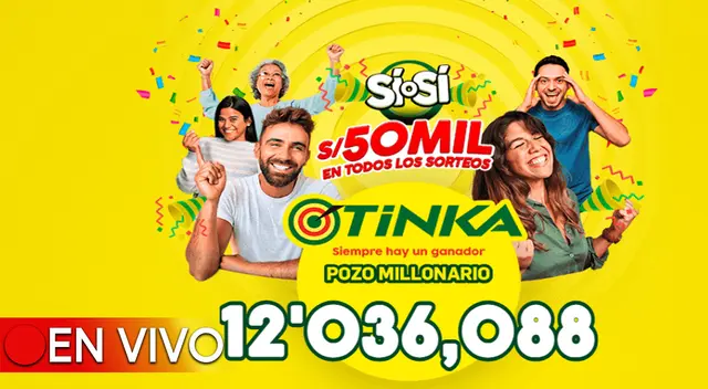 El pozo millonario de la Tinka se sorteó este domingo 23 de marzo a las 10:50 p.m.