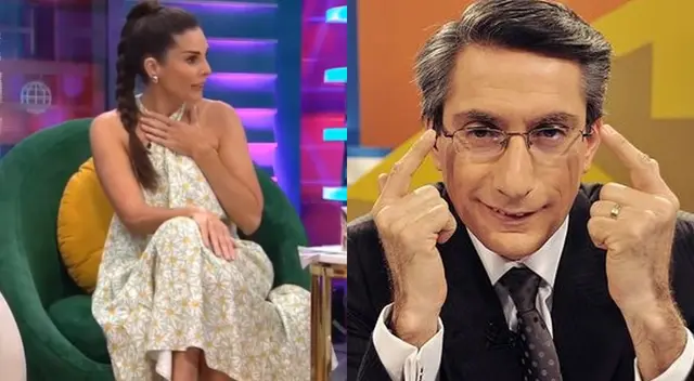 Rebeca Escribens se asustó al ver que Federico Salazar casi se cae.