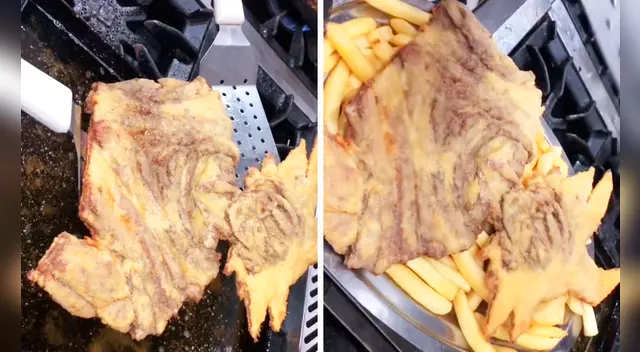 Joven prepara milanesa con diseño de Gokú y es viral en TikTok