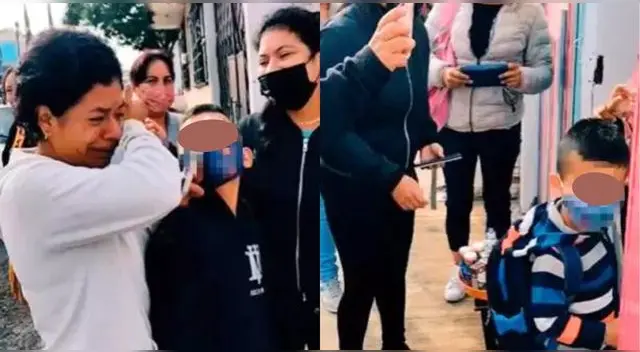 Madre rompe en llanto al dejar a su hijo en el colegio y genera polémica en TikTok.