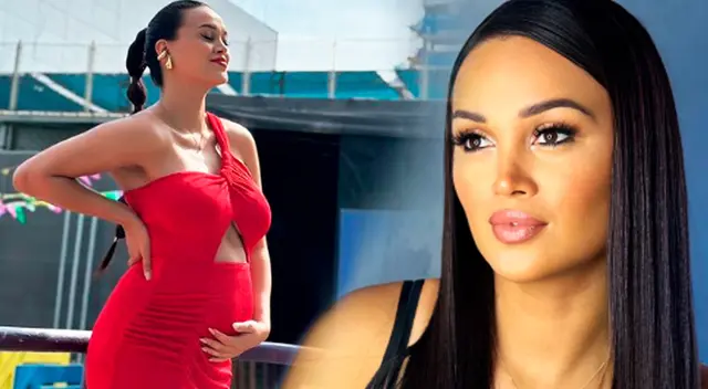 Angie Arizaga emocionada por su embarazo.