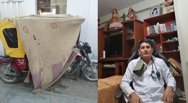 Tragedia en Viernes Santo. A la izquierda, la mototaxi de uno de los crímenes. A la derecha, la segunda víctima.