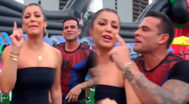 Karla Tarazona y Christian Domínguez en nuevo video donde muestran que se llevan bien.