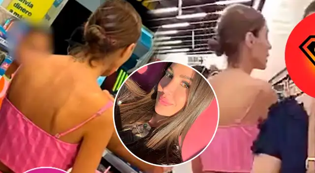 Ana Paula Cosorte no pasa desapercibida en supermercado.