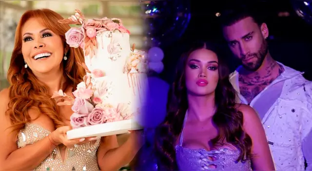 Jota Benz hace roche a Magaly Medina en su cumpleaños.