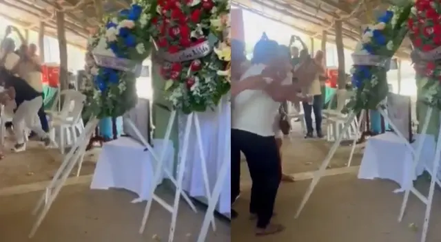 Escena de la corona de flores de un velorio dejó en shock a miles en redes sociales. Escena de la corona de flores de un velorio dejó en shock a miles en redes sociales.