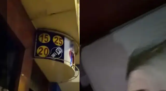 Escena dentro del cuarto de hotel generó diversas reacciones en redes sociales.