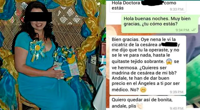 La mujer embarazada quería que la doctora la opere completamente GRATIS.