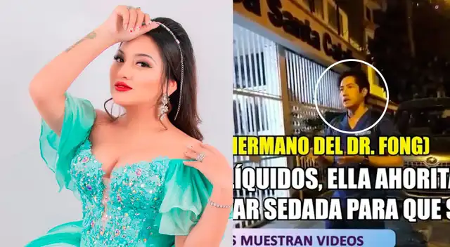 Familiares de 'La Muñequita Milly' conversan con el hermano del doctor Fong al ver la situación de la cantante.