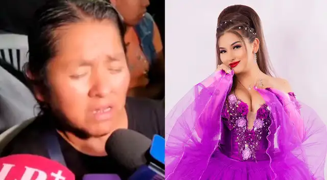 Madre de Muñequita Milly en el velorio realizado en Santa Anita.