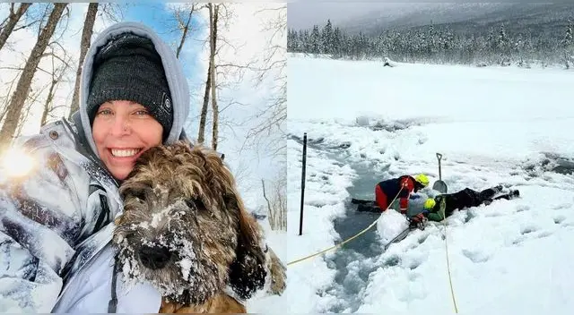 Mujer saltó a un río helado para salvar a su perrito y murieron juntos en Alaska, Estados Unidos.