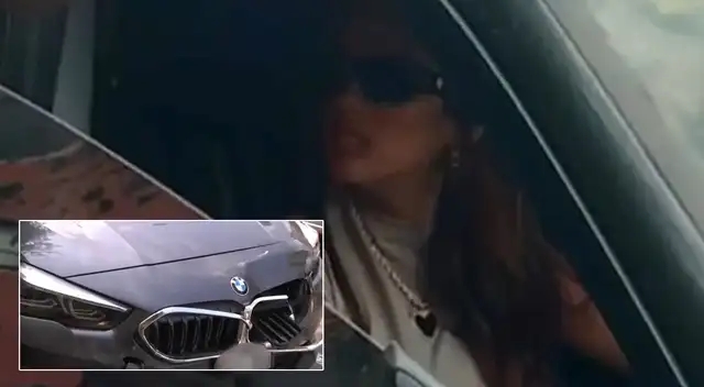 Shirley Arica fue acusada de haber chocado su auto en San Isidro. Shirley Arica fue acusada de haber chocado su auto en San Isidro.