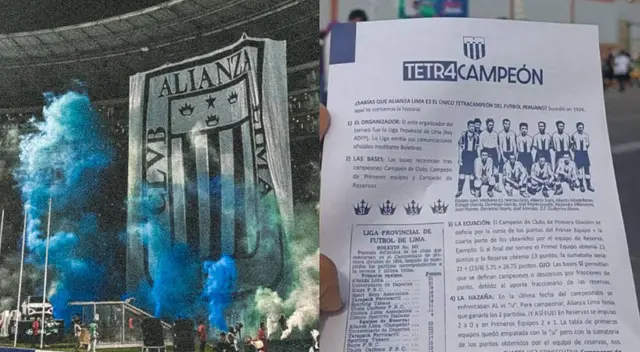 Hinchas de Alianza Lima repartieron volantes en Trujillo sobre el título de 1934.