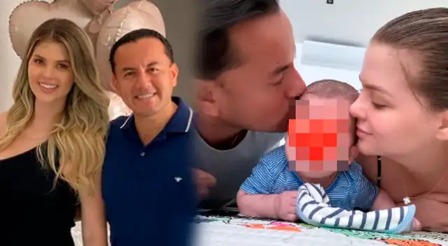 Brunella Horna y Richard Acuña en hermosa foto con su bebé. Brunella Horna y Richard Acuña en hermosa foto con su bebé.