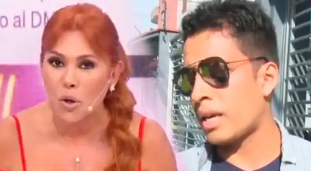 Magaly Medina expone frente a las cámaras a presunto estafador. Magaly Medina expone frente a las cámaras a presunto estafador.