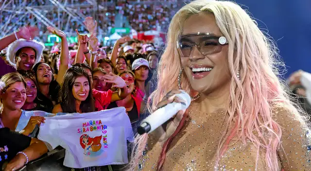 Karol G dio su primer concierto ayer 12 de abril en el Estadio San Marcos. Karol G dio su primer concierto ayer 12 de abril en el Estadio San Marcos.