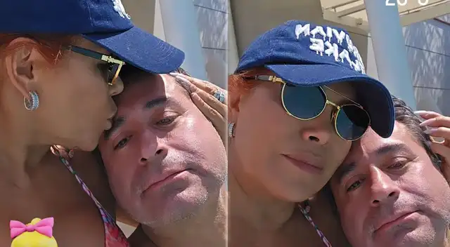 Magaly Medina presume su día de relajo con su esposo.