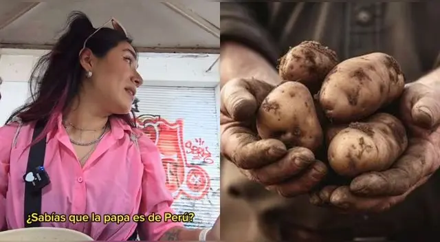 Joven presume que la papa es originaria de Perú y desata polémica en TikTok.
