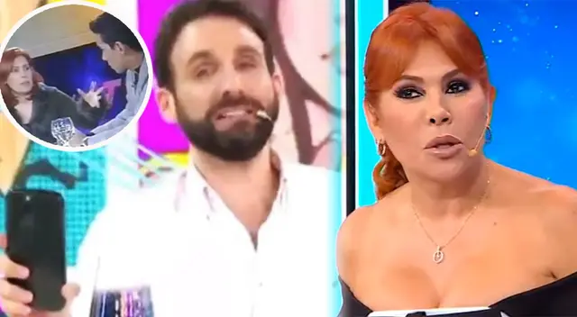 Peluchín apoya a Magaly Medina y pide que pasen entrevista de Alex Brocca al chismefono.