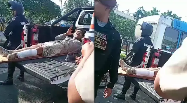 Joven casi pierde la vida en SJL tras caerle varias maderas en su trabajo.