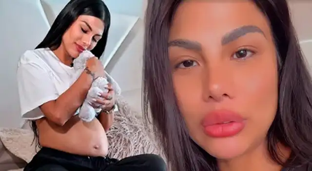Brunella Torpoco se emociona ante próxima llegada de su bebé.