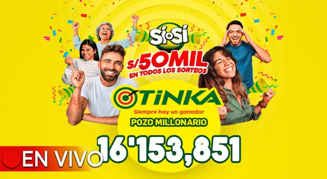 El pozo millonario de la Tinka se sorteó este domingo 21 de abril a las 10:50 p.m.