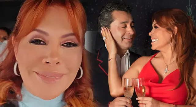 Magaly Medina se luce sentimental en un matrimonio.