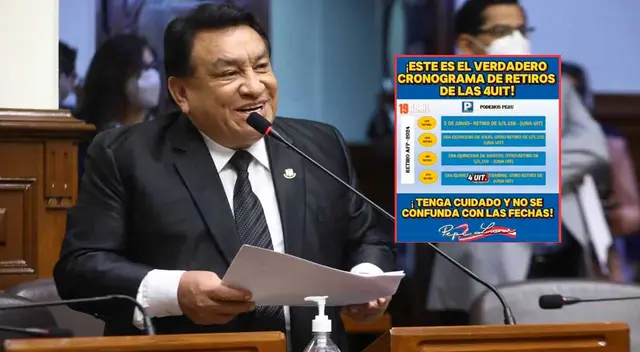 Presentan cronograma de retiro AFP 2024 de 4UIT