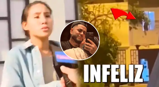 Samahara Lobatón ofuscada con la prensa tras tirar cosas de Bryan Torres por la ventana. Samahara Lobatón ofuscada con la prensa tras tirar cosas de Bryan Torres por la ventana.