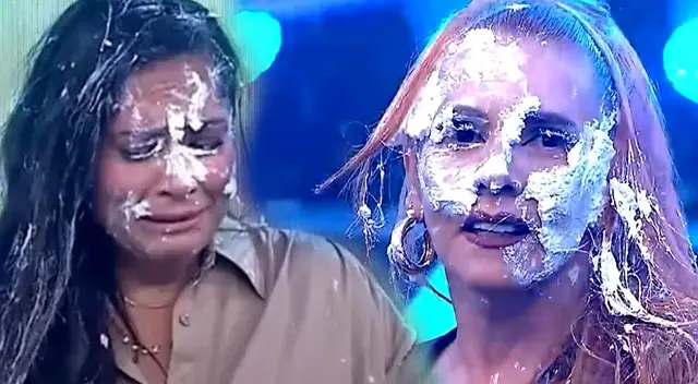 Johanna San Miguel y Katia Palma protagonizaron un pelea de tortazos en Esto es guerra.