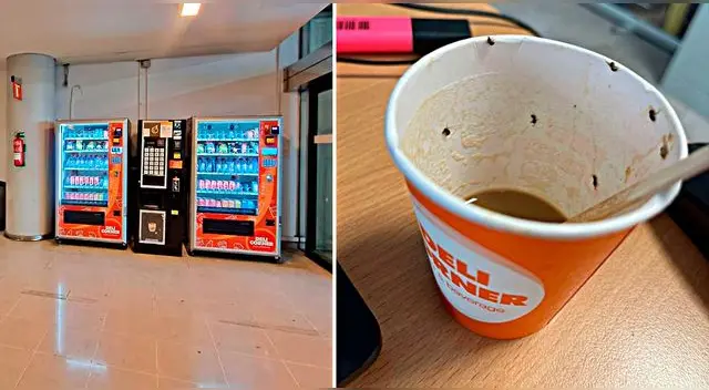 Una joven acabó en UCI tras ingerir un café con insectos de una máquina.