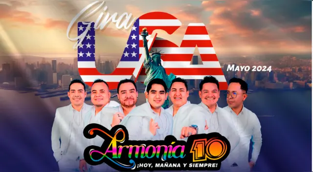 Armonía 10 se presentará en seis lugares de los Estados Unidos.