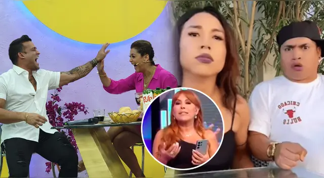 Magaly se burla a Karla y Christian y los comparta con Dayanita y Topito.