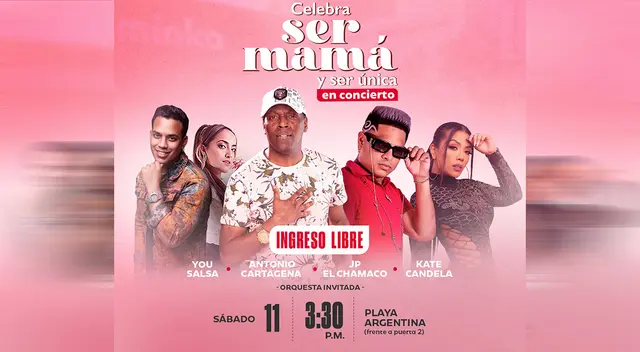 Se realizará un concierto gratuito de salsa por el Día de la Madre. Se realizará un concierto gratuito de salsa por el Día de la Madre.