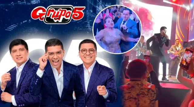 Grupo 5 fue el plato fuerte en la fiesta de la mamá de Richard Acuña.
