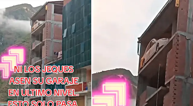 El carro fue captado en el sexto piso de un edificio en construcción y sorprendió a millones.