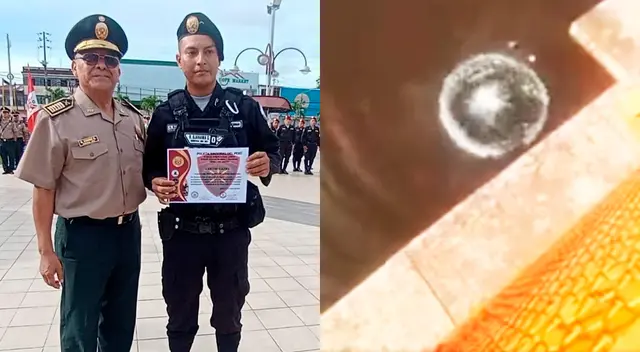 Policía fue reconocido tras arriesgar su vida y salvar a la mujer.