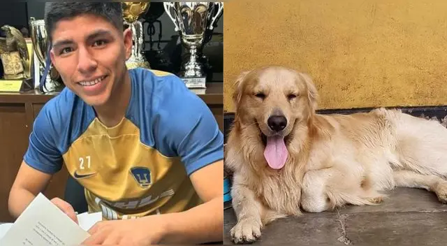 Piero Quispe emocionado por volver a ver a su perrito tras su llegada a Perú desde México.