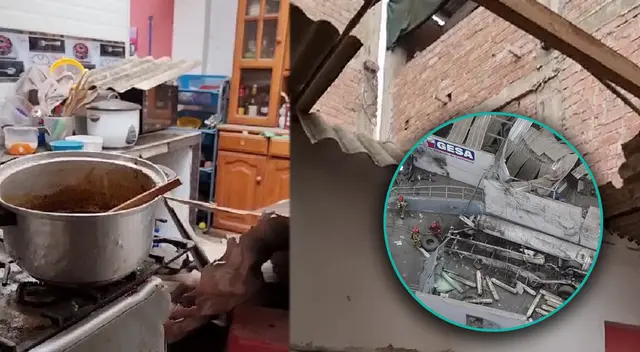 Mujer de la tercera edad quedó herida tras caerle el techo de su cocina durante explosión de grifo en VMT.