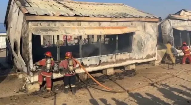 Así quedaron las aulas del colegio tras el feroz incendio que consumió.