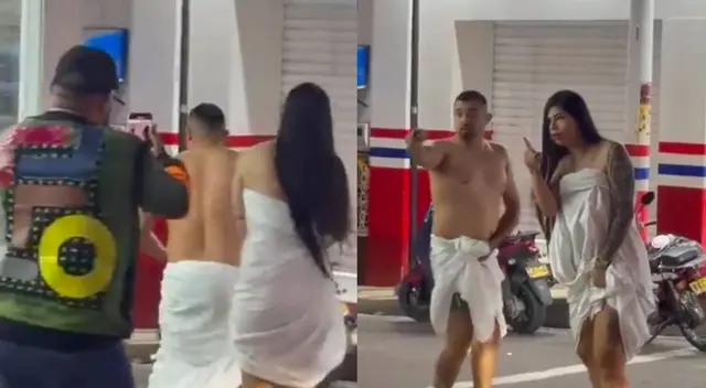 "¿Y qué tiene?", reclamó la mujer. La escena es viral en Colombia.