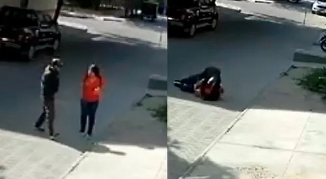 El hecho quedó registrado en las cámaras de seguridad de la zona.