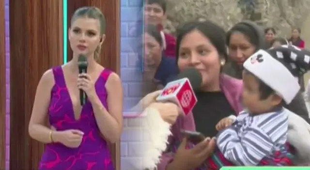 Brunella Horna se conmueve con bebé de Ticlio.