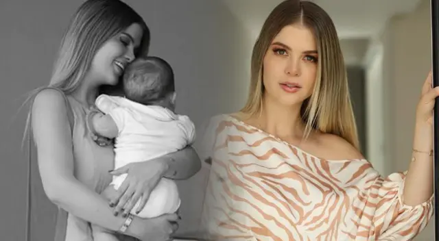 Brunella Horna muy triste por estar alejada de su hijo con Richard Acuña.