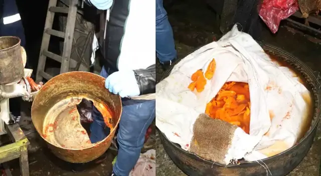 En estas condiciones se encontraron los productos y utensilios de la fábrica clandestina. En estas condiciones se encontraron los productos y utensilios de la fábrica clandestina.